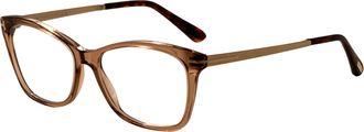 Tom Ford Womens 54mm Shiny Light Brown Opticals
