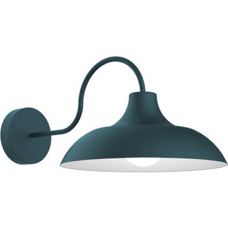 Lumicom Parigina Applique, 1X E27, max 42W, metallo, blu mediterraneo/bianco opaco, D.30cm - Lumicom