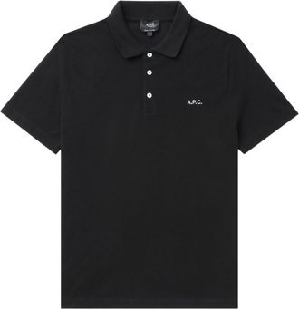 A.P.C. Polo con ricamo - Nero