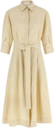 P.A.R.O.S.H. Shirt Dress - Dames - Shirt Kleedjes - Beige - M - Kleedjes
