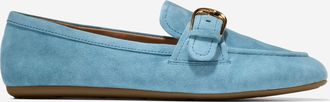 Cole Haan Womens Grand Ambition Alette Buckle Loafers - Medium Blue Size 10.5
