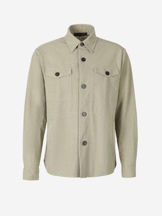 Harris Wharf London Plain Button Overshirt