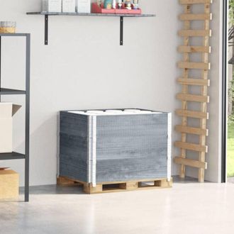 vidaXL Paretali per Pallet 3pz Grigi 80x60cm in Legno Massello di Pino vidaXL