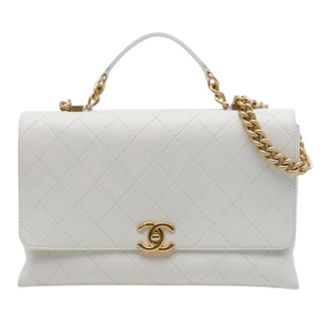 Chanel Pre-owned Chic Affinity Handbag - Dames - Vintage Handtas - Wit - ONE Size - Leer - Vintage