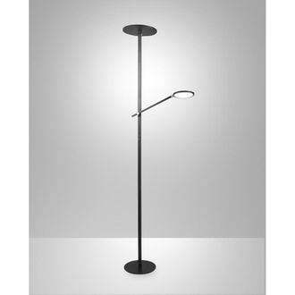 Fabas Luce luce l&aacute;mpara de pie led aluminio negro 180 cm
