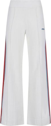 Autry White Logo Sweatpants with Contrast Side Stripes