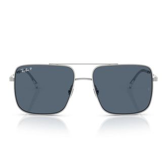 Ray-Ban Sunglasses Rb3758 003/2 V Ari Silver/Blue Unisex Polarized