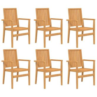 Berkfield Home Beautiful 7 Piece Garden Dining Set Solid Wood Teak in Brown