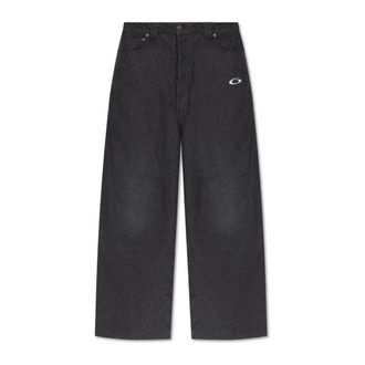 Balenciaga Wijde broek - Dames - Loose Fit Jeans - Grijs - M - Katoen - Jeans