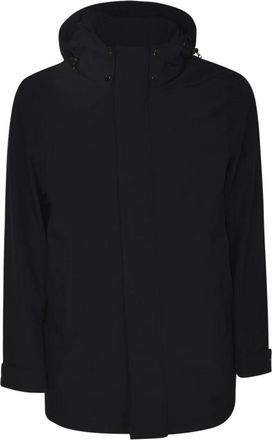 Woolrich Soft Shell Barrow Mac Coat - Heren - Winterjassen - Blauw - L - Polyester - Jassen
