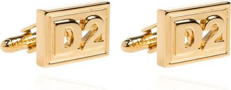 Dsquared2 Manchettenknopen Met Logo - Heren - Manchetknopen - Geel - ONE Size - Accessoires
