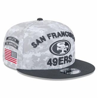 New Era San Francisco 49Ers Salute To Service 9Fifty Snapback Hat In Grey/beige Camo