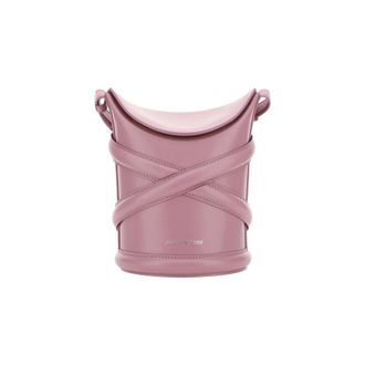 Alexander McQueen Rose The Curve Bucket Bag