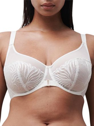 Chantelle Womens Legend Very Covering Full Cup Bra - White Polyamide - Size 32DD
