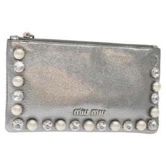 Miu Miu Pre-owned Cuoio pouches - - Pre-owned - Donna - Grigio - ONE SIZE