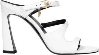 Versace White Leather Stiletto Heel Womens Sandals