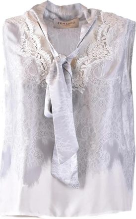 Ermanno Scervino Stijlvolle Mouwloze Top - Dames - Tops zonder mouwen - Paars - XS - Tops