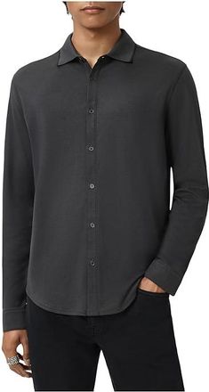 John Varvatos Drewce Shirt K7029W25 Mens T Shirt Dp Charcoal : 2XL, Polyester