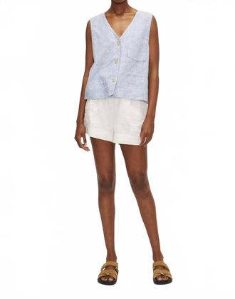 M&eacute;lissa Nepton Linden Button Down Vest In Navy Stripe