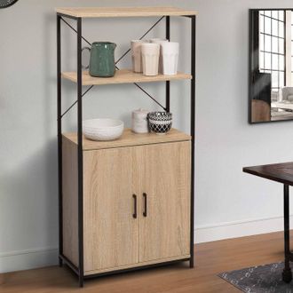 IDMarket Detroit Aparador De 2 Puertas Con Estantes, Dise&ntilde;o Industrial 125 Cm