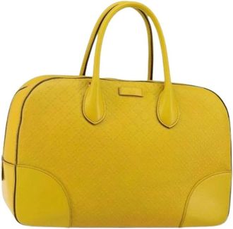 Gucci Pre-owned Handbag - Dames - Vintage Handtas - Geel - ONE Size - Leer - Vintage