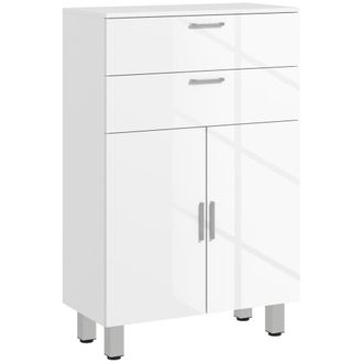 Kleankin Mueble auxiliar ba&ntilde;o 60x30x93 cm blanco