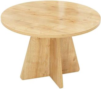 Dmora Mesa De Caf&eacute; Dkluiver, Mesa De Centro Baja, Revistero Para Sof&aacute;, Estante De La Sala De Estar, 60x60h40 Cm, Roble - Dmora