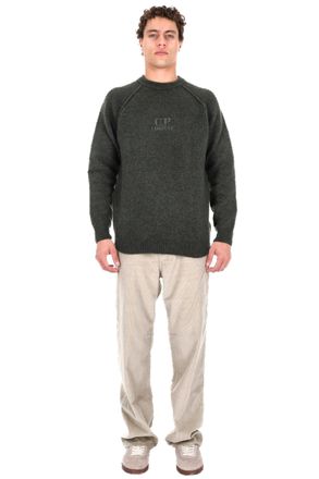 C.P. Company Wool Crewneck Sweater with Central Logo