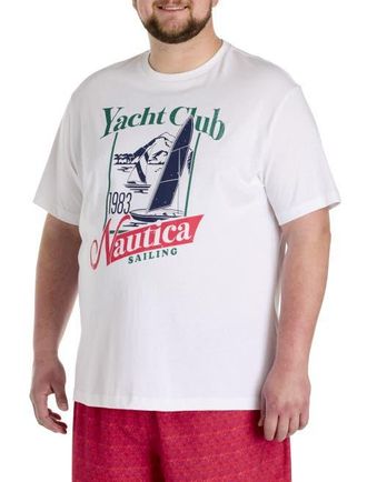 Nautica Big & Tall Yacht Club Graphic Tee in Bright White at Nordstrom, Size 4X Big