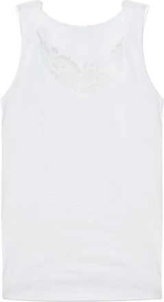 Hanro lace-embellished tank top - White