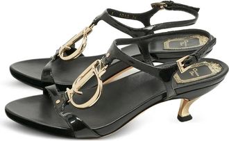 Dior Sandali in pelle con cinturino alla caviglia - Nero