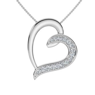 Pompeii3 1/2ct Diamond Heart Pendant Gold 18 Necklace Lab Grown