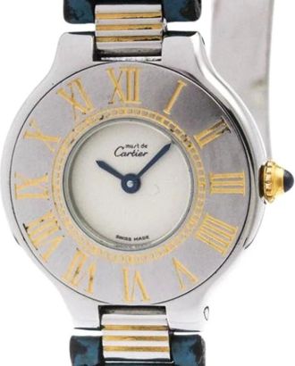 Cartier Pre-owned Watches, unisex, Yellow, Size: ONE SIZE Pre-owned Must 21 Wristwatch