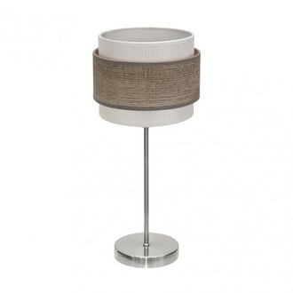 Fabrilamp Sobremesa Myriam 1xe14 Niquel/madera Gris 47x18x18 Cm