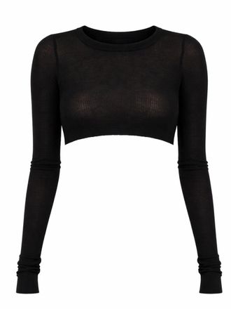 Rick Owens Sheer Semi-Transparent Cropped Top