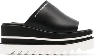Stella McCartney Black Sneak Elyse Platform Wedges