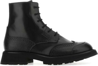 Alexander McQueen Punk Worker lace-up boots - men - Calf Leather/Rubber/Calf Leather - 40.5 - Black