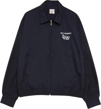 Roy Rogers Katoenen overhemdkraagjas met logo - Heren - Zomerjassen - Blauw - L - Katoen - Jassen