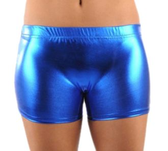 Generic Women Metallic Wet Look Shiny Hot Pants Shorts Dance