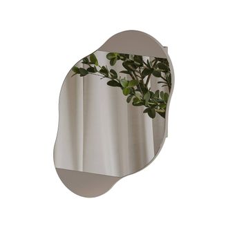 Dmora Espejo Asterisco, Estructura De Vidrio, 60x75h Cm Beige