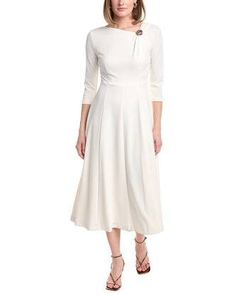Anne Klein A-Line Midi Crepe Dress