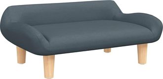 vidaXL Sof&aacute; Para Ni&ntilde;os De Tela Gris Oscuro 70x40x24 Cm Vidaxl