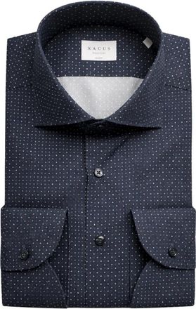 Xacus Tailor Fit Shirt - Heren - Zakelijke Overhemden - Blauw - M - Leer - Overhemden