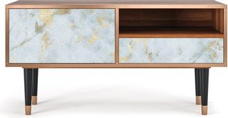 StoryZ Mueble de TV blanco claro 1 cajón y 1 puerta L 115 cm