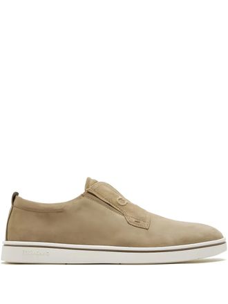Ferragamo elastic-panel suede loafers - Neutrals