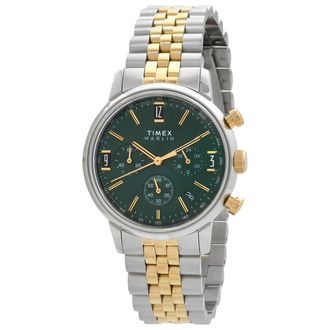 Timex Marlin Chronograph Quartz Green Dial Mens Watch TW2W60000