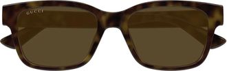 Gucci Sunglasses, unisex, Brown, Size: 54 MM Rectangular Sunglasses
