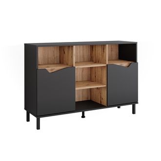 Vicco Aparador Marelle, Antracita/artisan, 120 X 81.3 Cm Con 2 Puertas, Vicco
