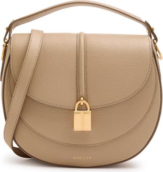 DeMellier Siena Grained Leather Saddle bag - Taupe - One Size