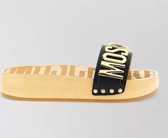 Moschino leather clog sandals